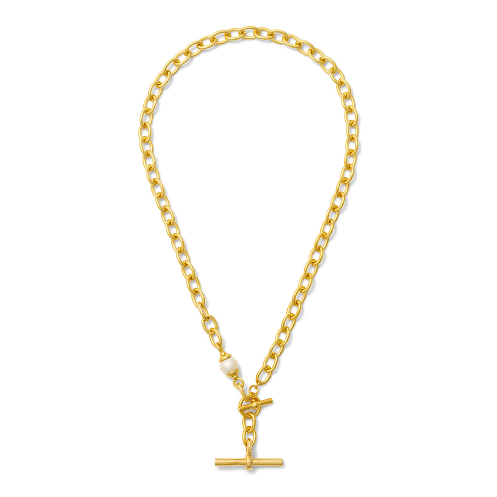 The Miranda Gold + Pearl Necklace