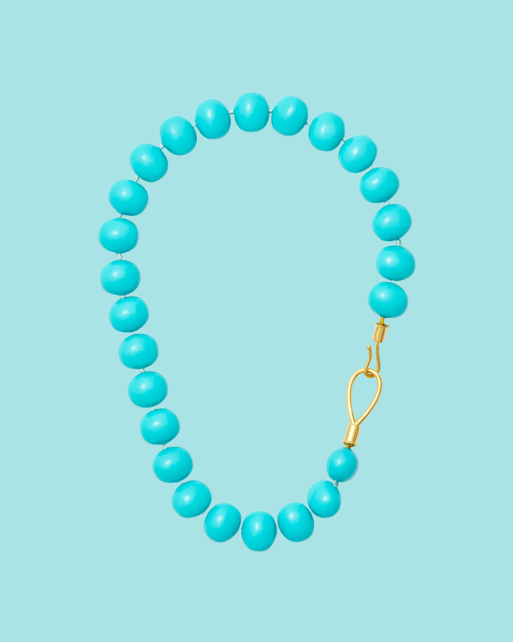 Turquoise Lasso Pebble Necklace