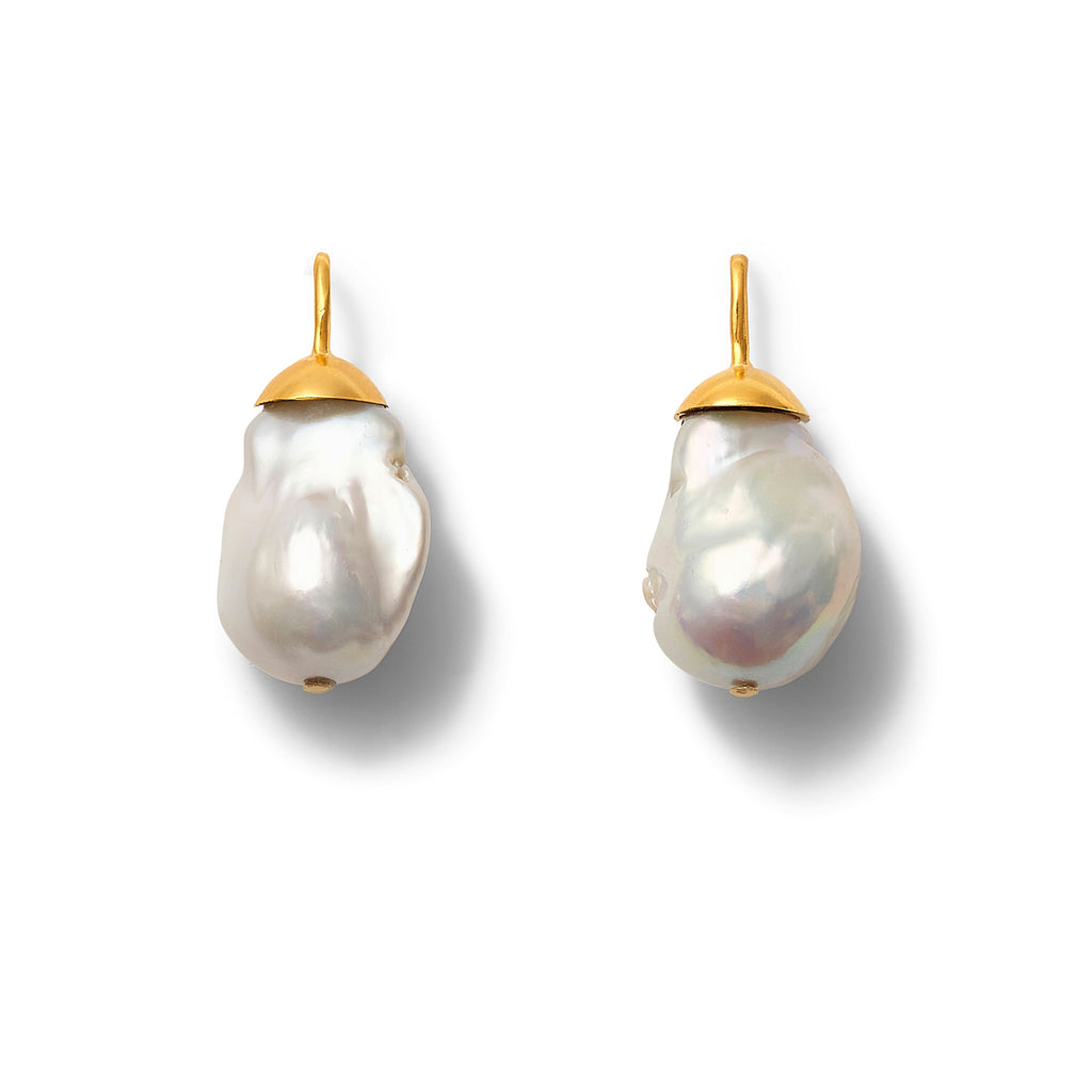 Sciura Bianco Baroque Pearl Earrings