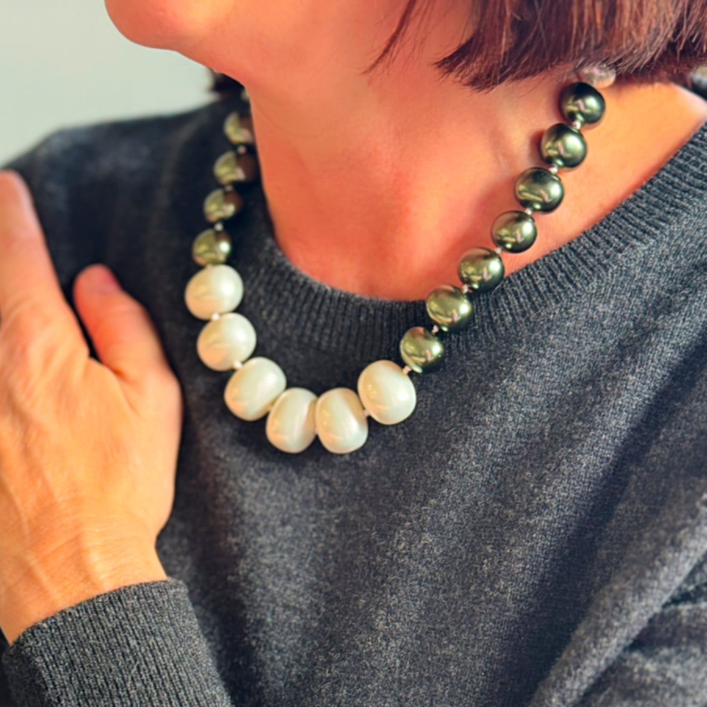 Caviar + Pearls Necklace (Short Version)