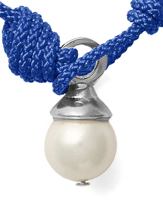 The Silver Ball + Pearl Knotting Bracelet