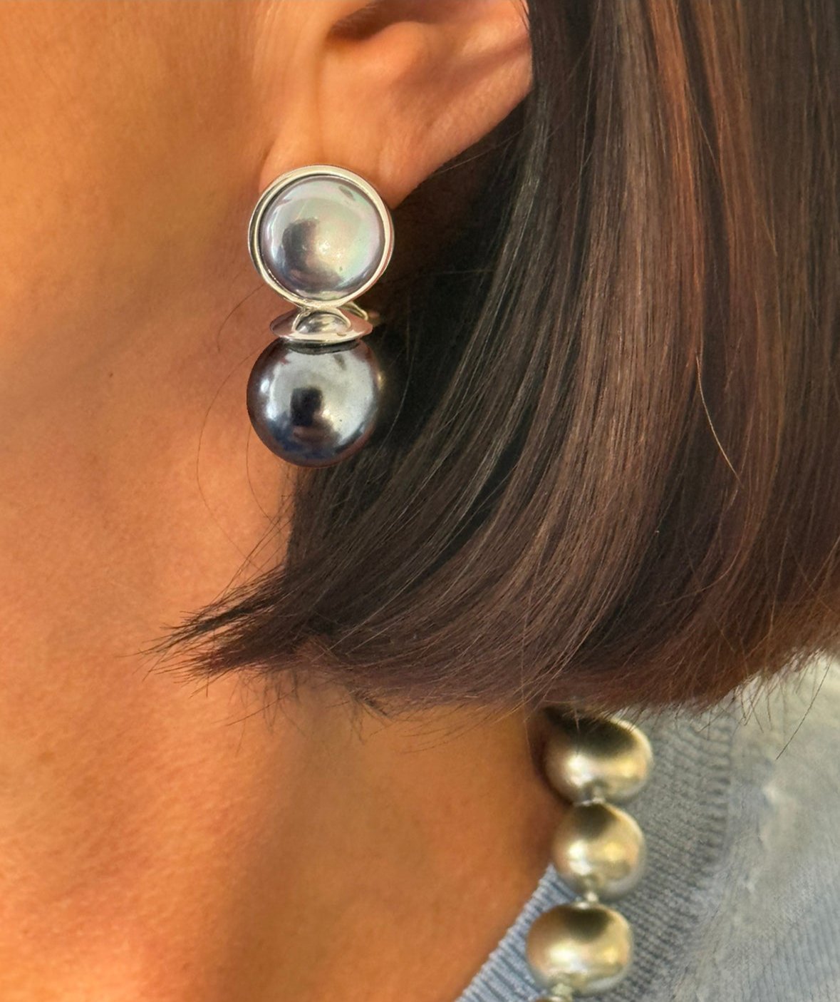 Silver Fox Earring