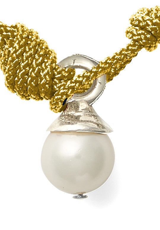 The Silver Ball + Pearl Knotting Bracelet