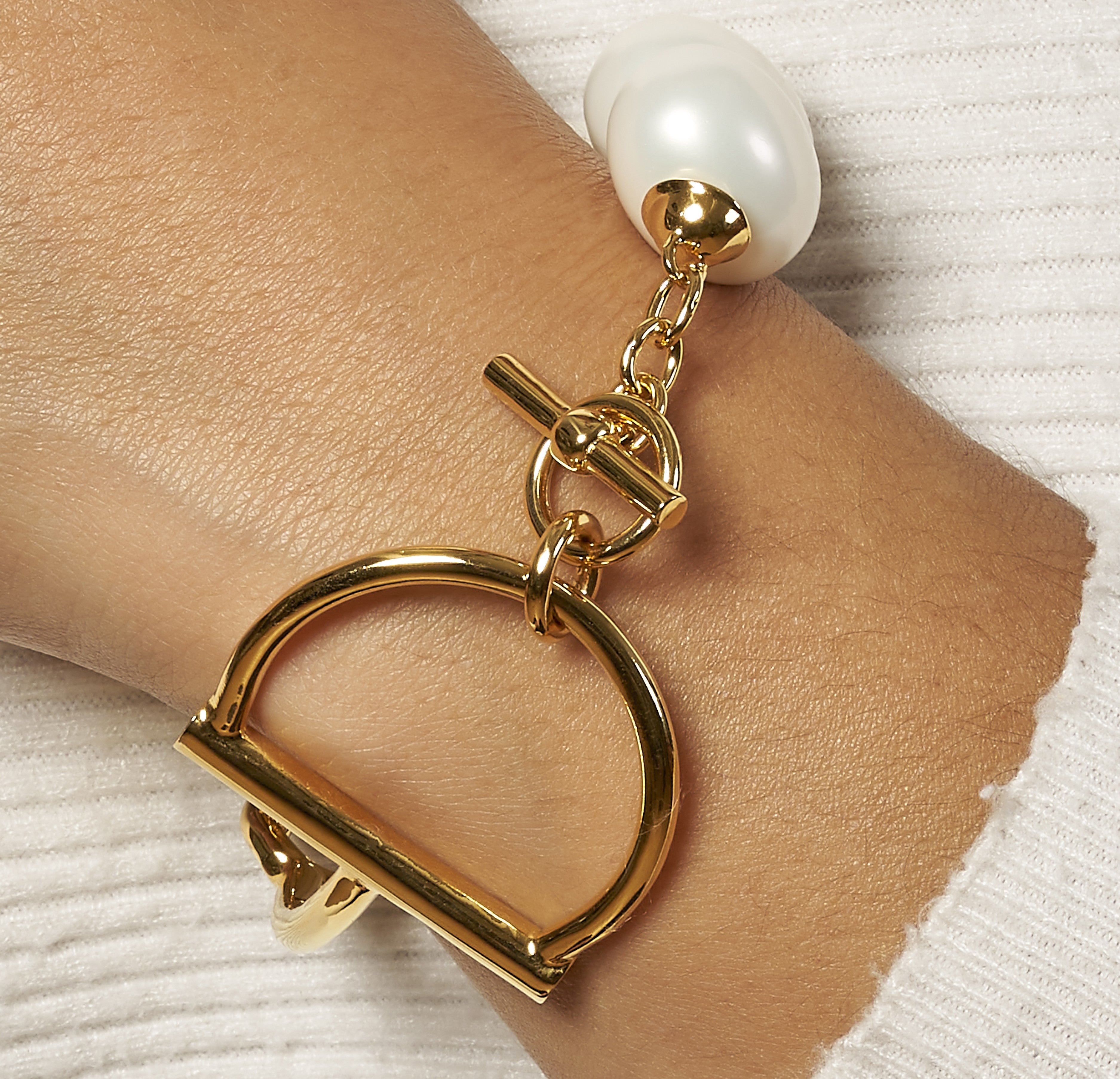 Horse Bit + Pebble Pearl Bracelet – Canino Jewelry