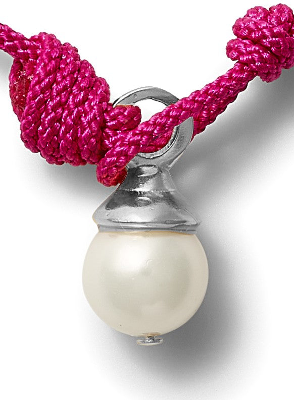 The Silver Ball + Pearl Knotting Bracelet