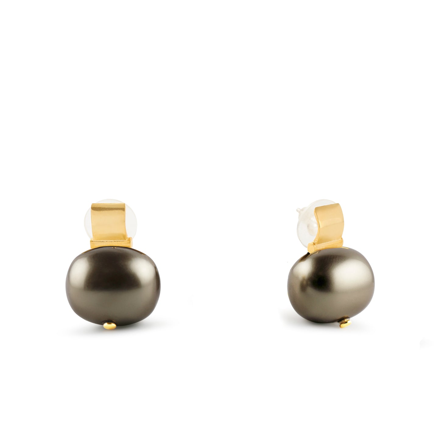 Elegant + Statement Making Pebble Pearl Post-Large