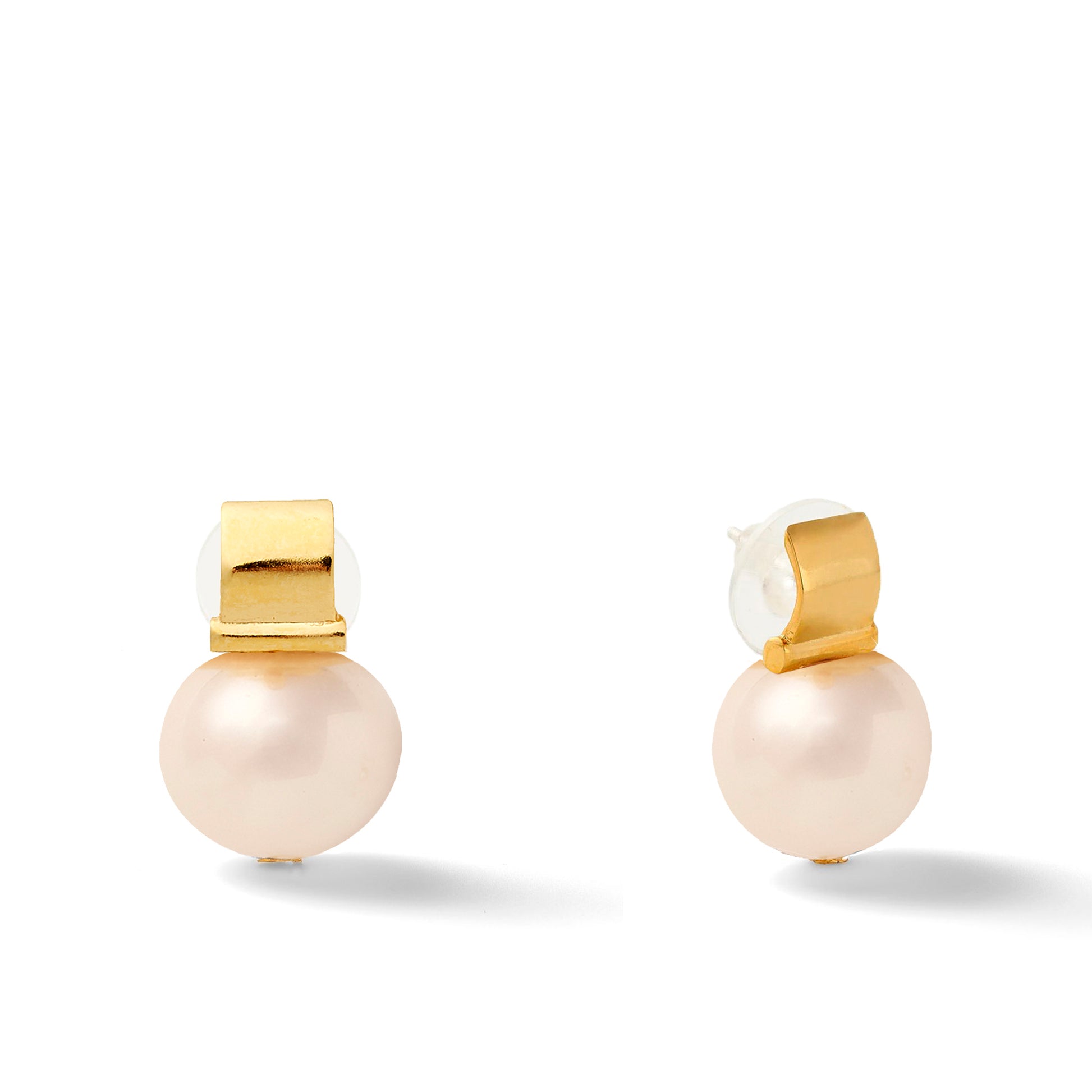 Elegant + Statement Making Pebble Pearl Post-Large