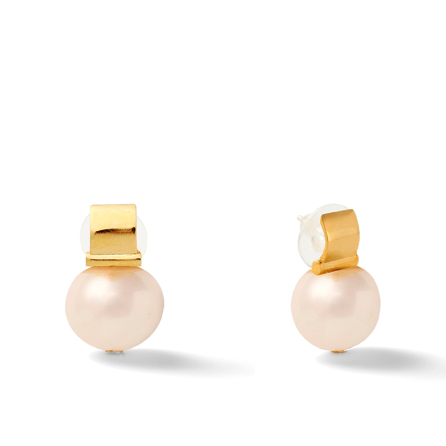 Elegant + Statement Making Pebble Pearl Post-Large