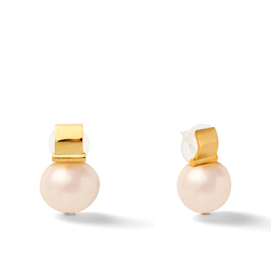 Elegant + Statement Making Pebble Pearl Post-Large