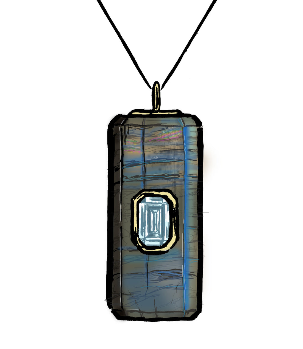 Labradorite + Blue Topaz Lumiere Pendant