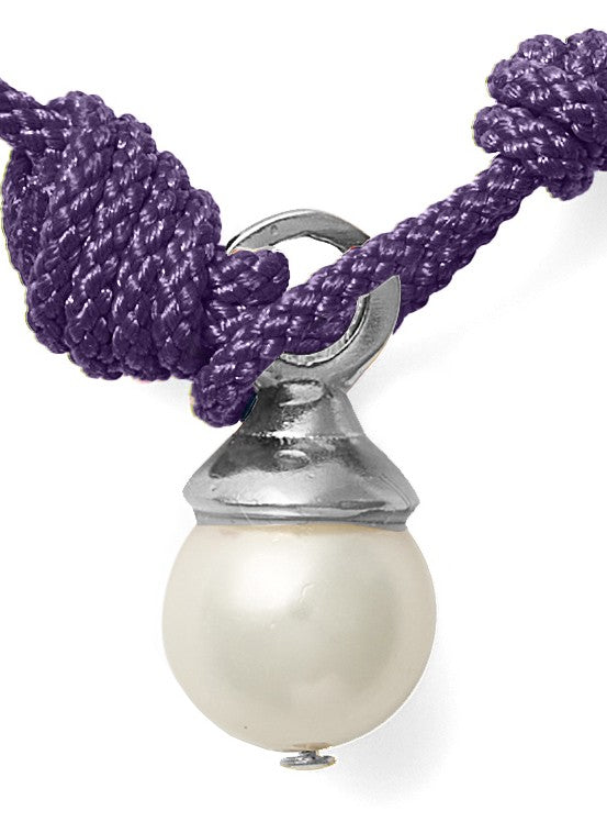 The Silver Ball + Pearl Knotting Bracelet