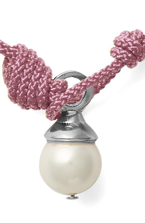 The Silver Ball + Pearl Knotting Bracelet