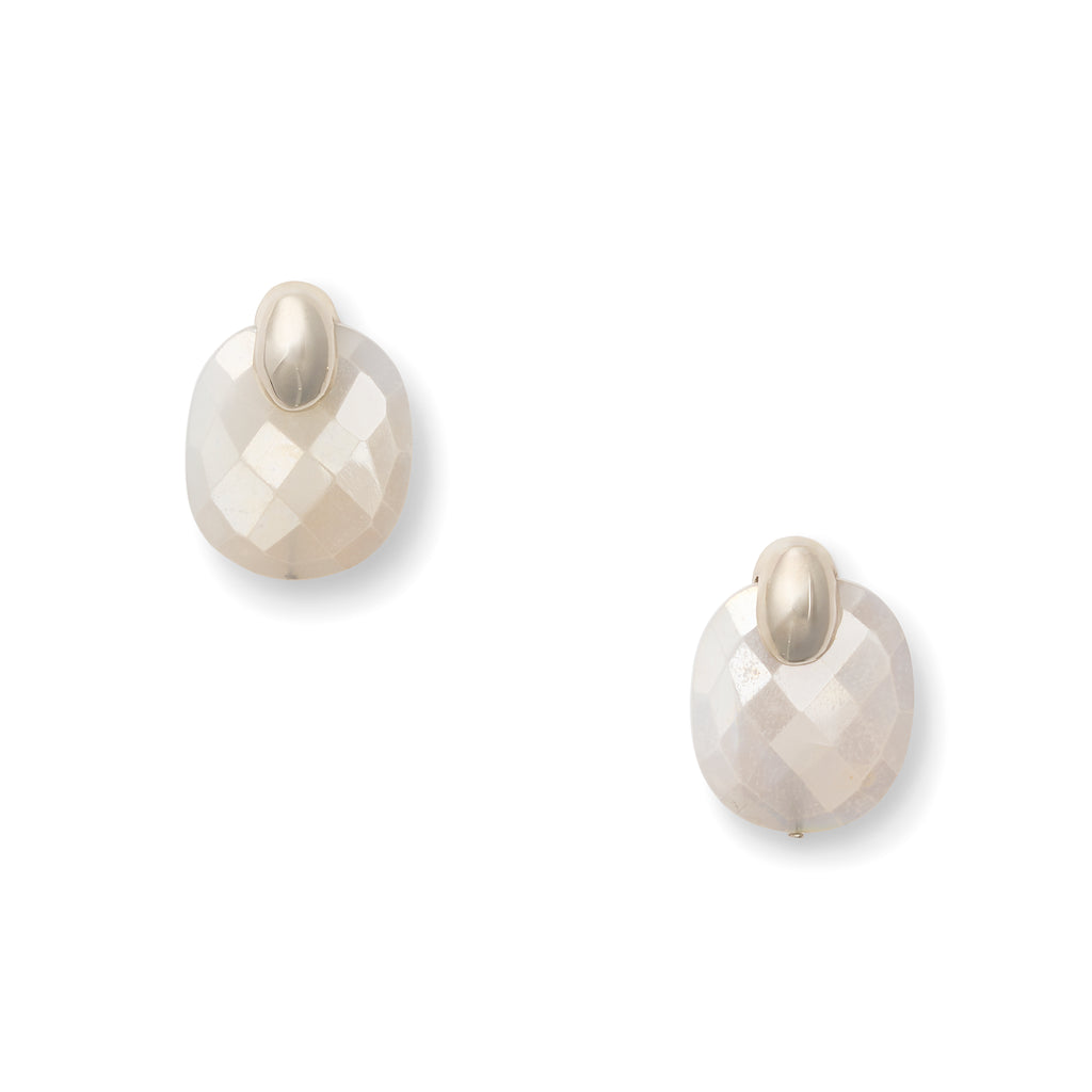 Moonstone Palazzo Earring in Sterling Silver