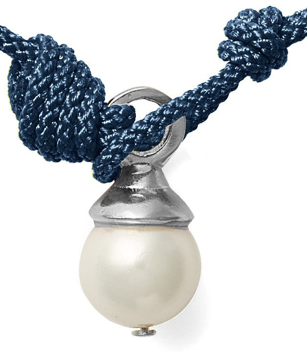 The Silver Ball + Pearl Knotting Bracelet