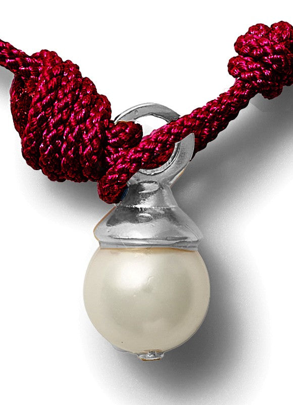 The Silver Ball + Pearl Knotting Bracelet