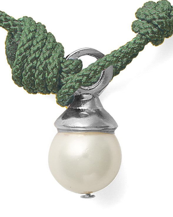 The Silver Ball + Pearl Knotting Bracelet