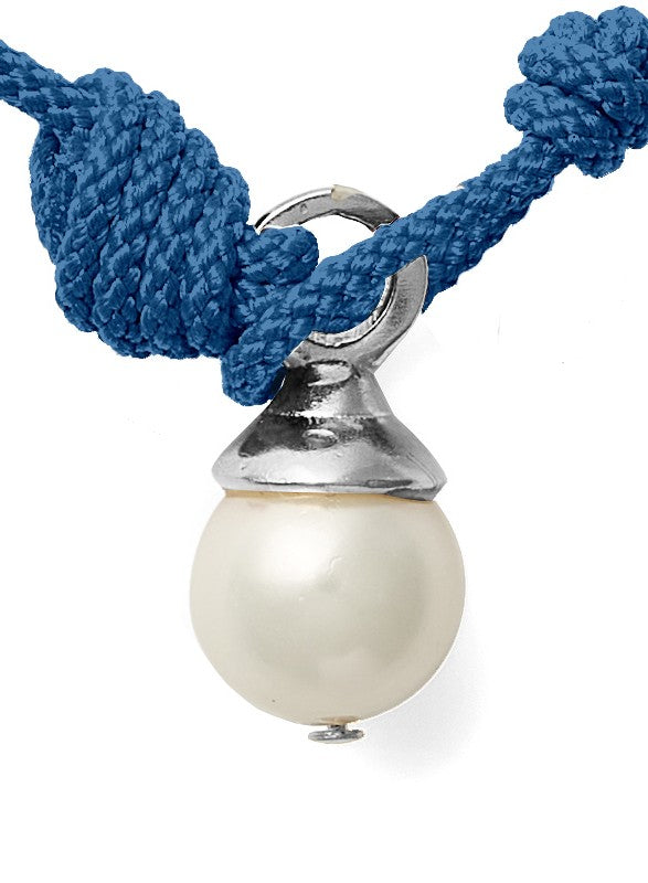 The Silver Ball + Pearl Knotting Bracelet