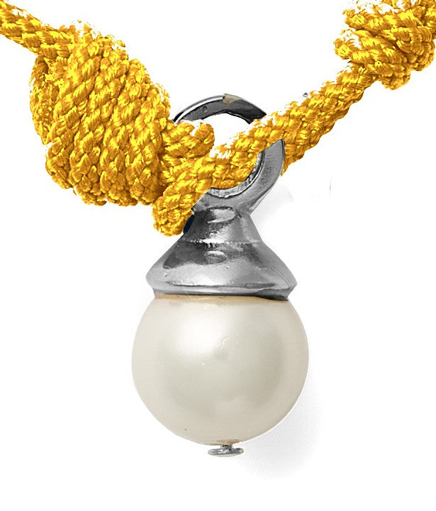 The Silver Ball + Pearl Knotting Bracelet
