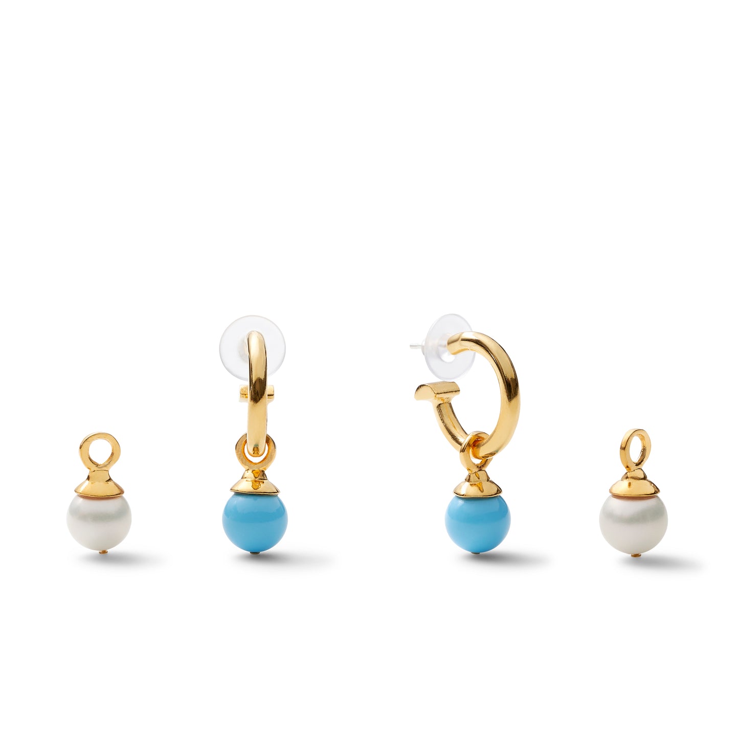 Turquoise + White Mia Earring 