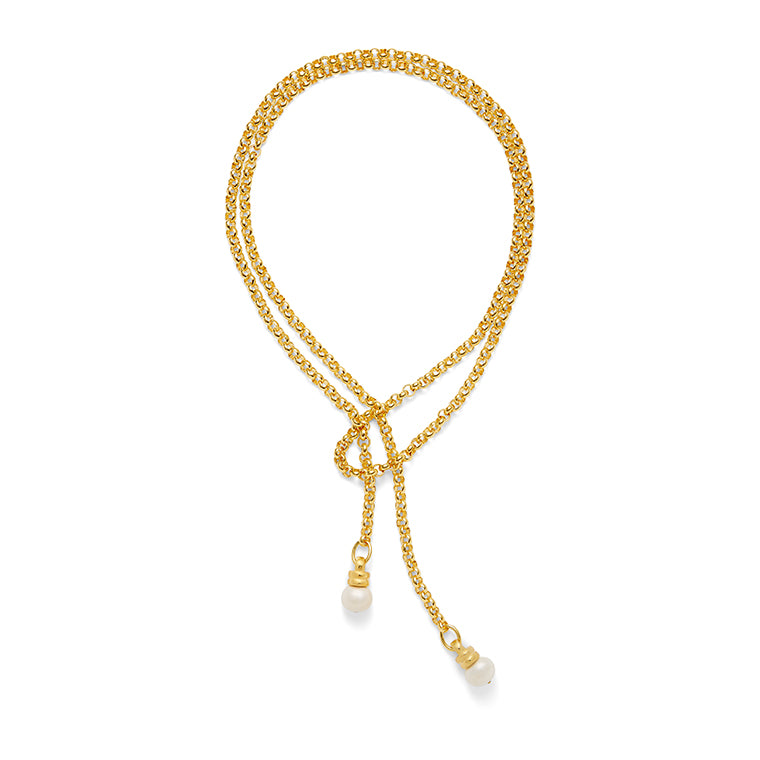 Classic Golden Pearl Lariat