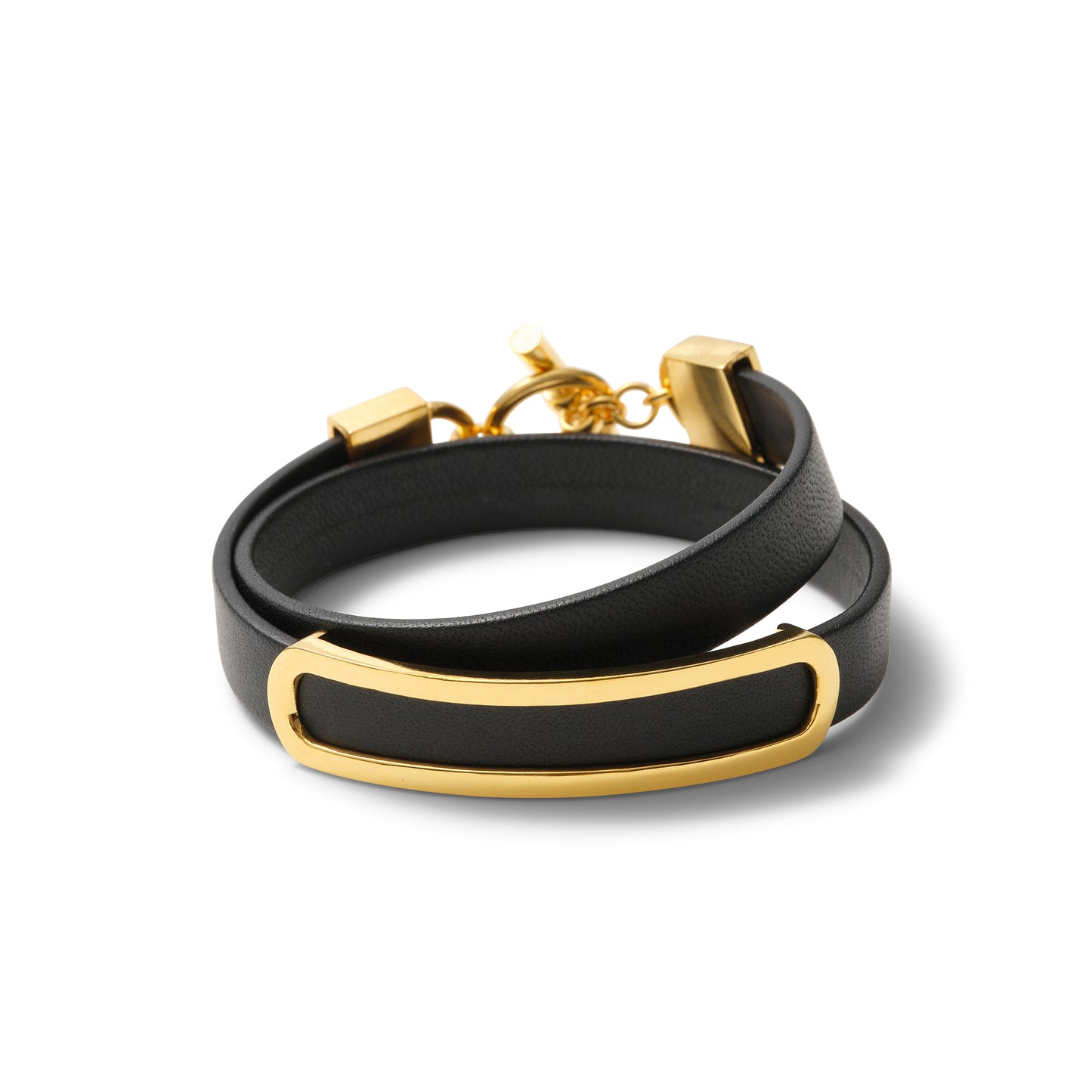 LBD Leather + Gold Bracelet
