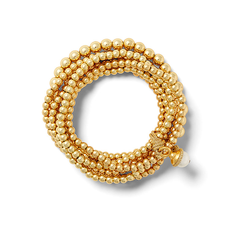 Stay Goldy Sally bracelet: cluster set of shimmery beads