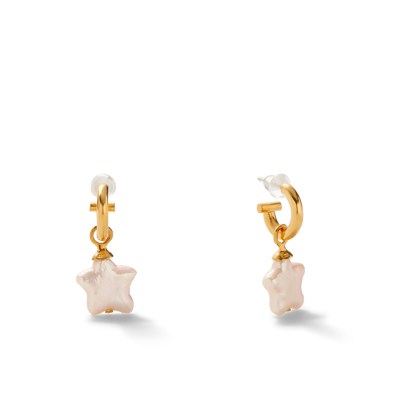Starry Pearls hoops earrings