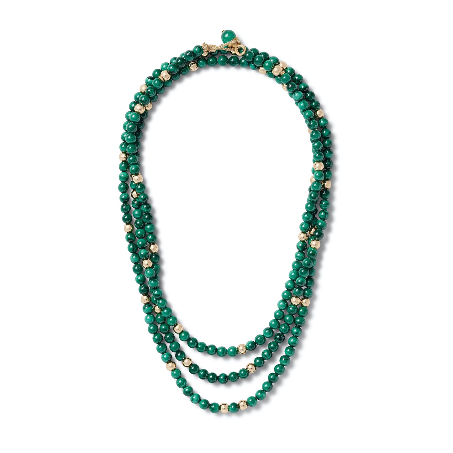 Malachite + Gold Layering Necklace