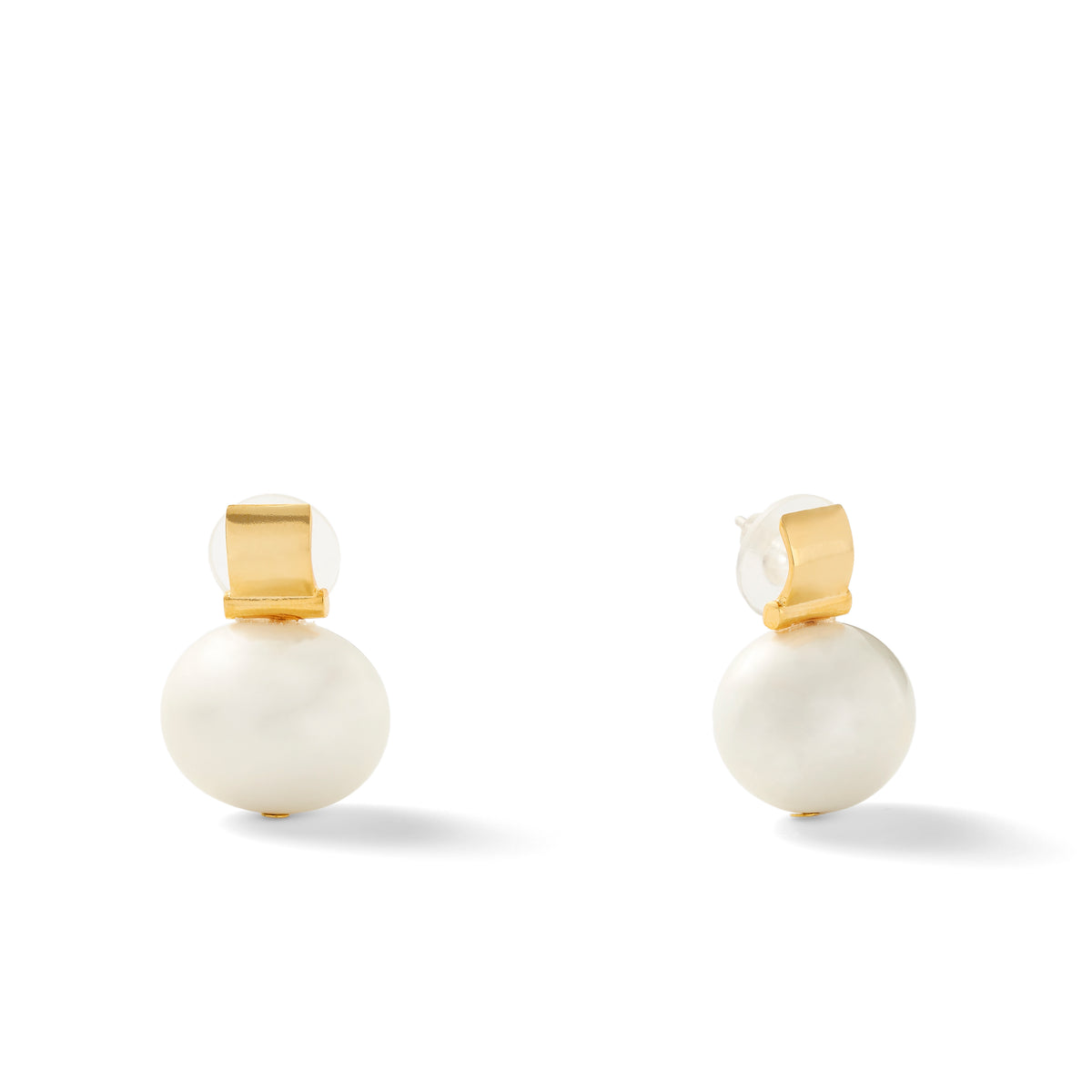 Elegant + Statement Making Pebble Pearl Post-Large