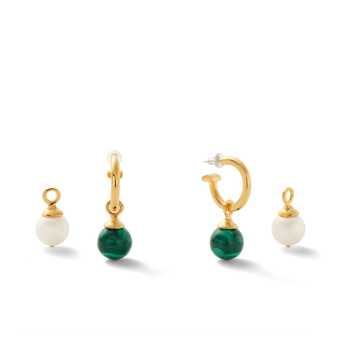 Load image into Gallery viewer, Gold + Green Mia Earring
