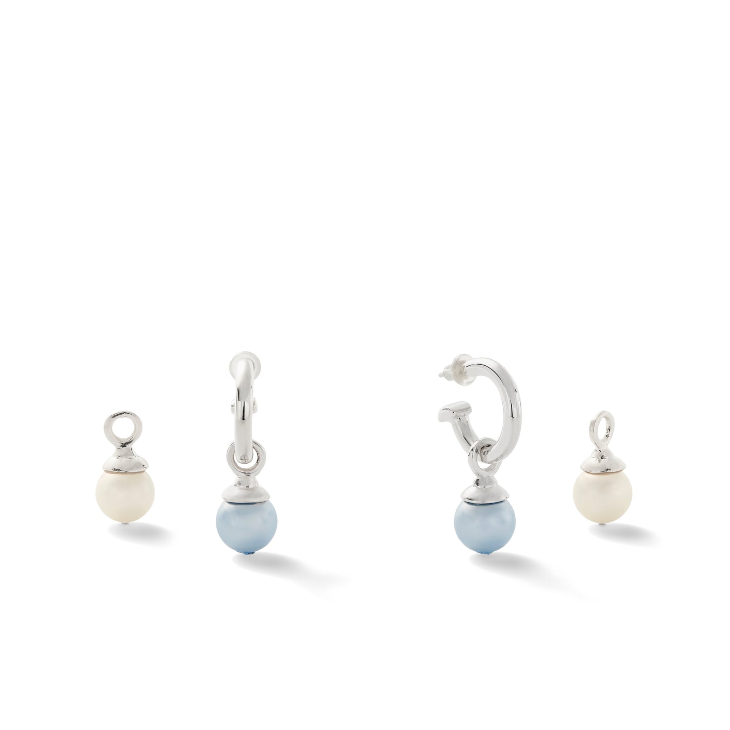 Sterling Baby Blue Mia Hoop earrings
