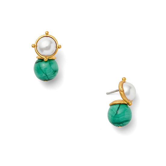 Load image into Gallery viewer, Malachite Lady Earring
