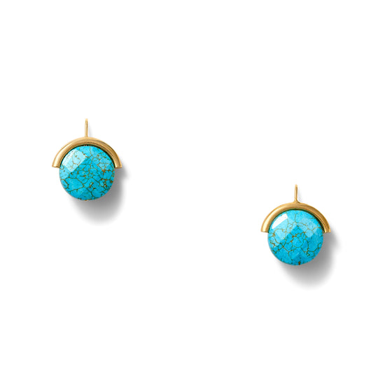 Load image into Gallery viewer, Turquoise Moon Earring
