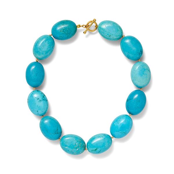 Turquoise Nugget Staple Necklace