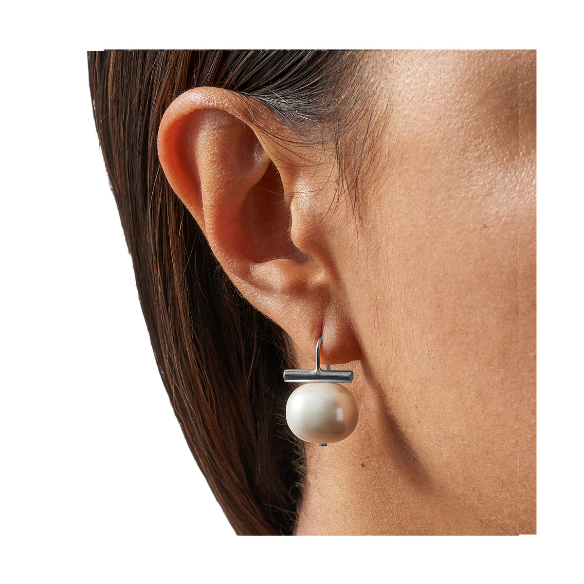 Classic Forever Fave Pebble Pearl Earrings ~ Medium Sterling Silver