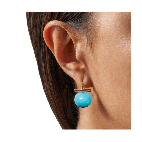 model medium pearl turquoise color with gold tbar