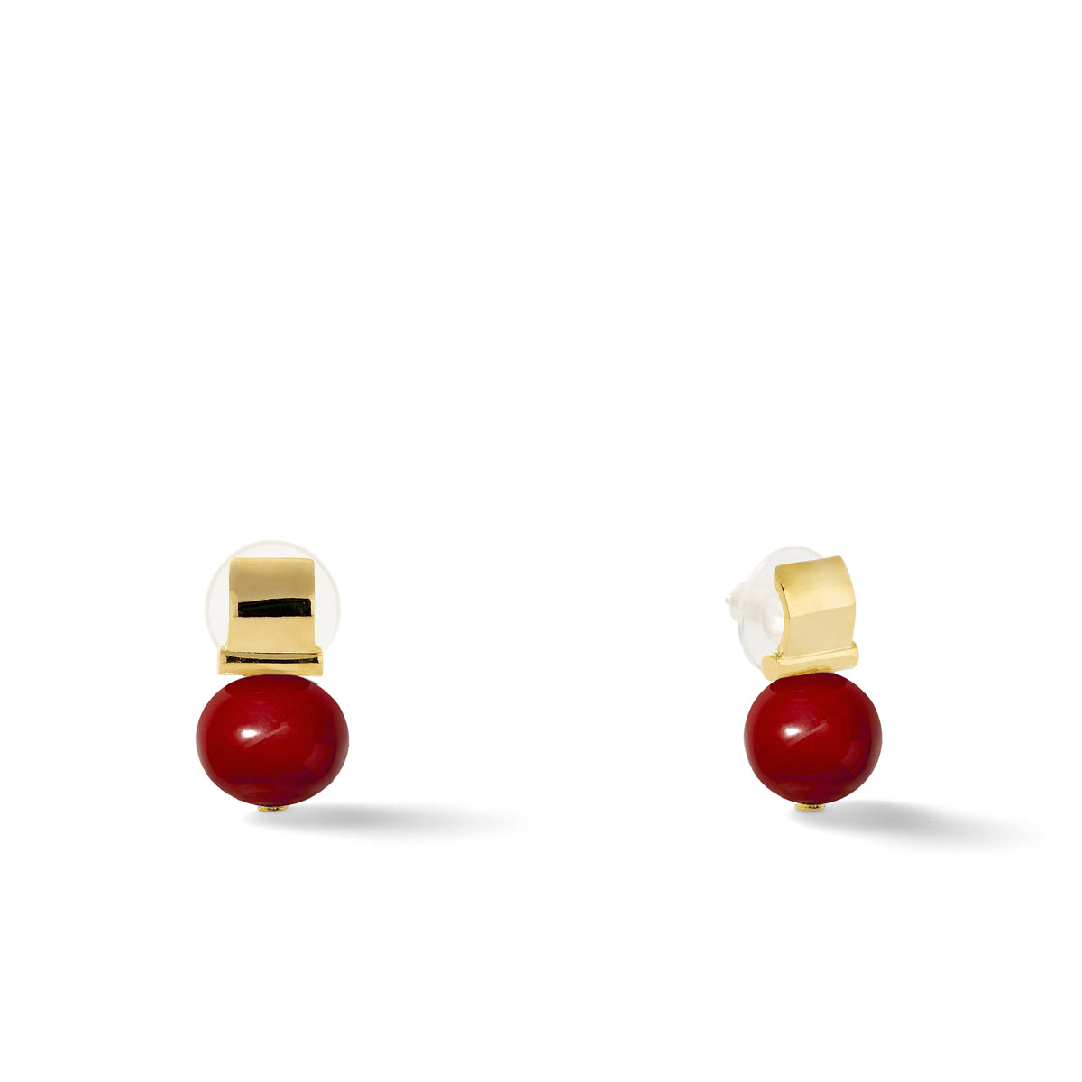 Petite + Smooth Pebble Pearl Post