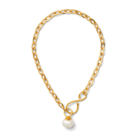 Big + Bold Gold Pearl Pendant