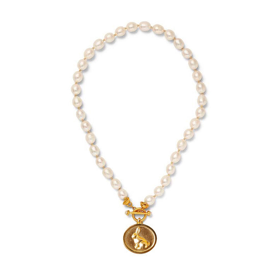 Yummy Bunny Pearls Pendant Necklace