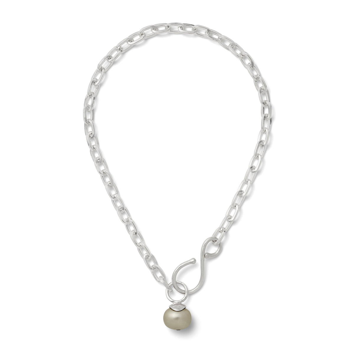 Silvery Big + Bold Necklace